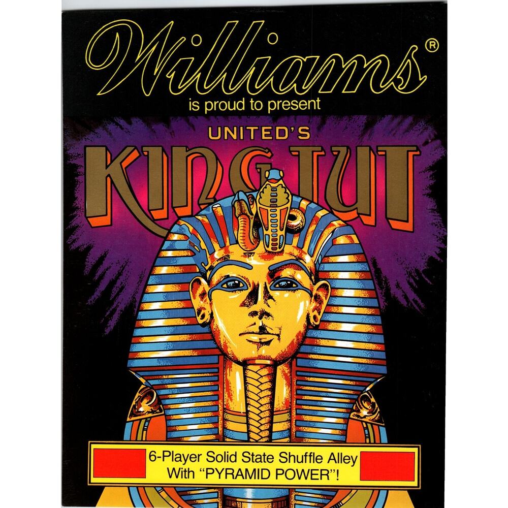 King Tut Shuffle Alley Arcade Game Flyer 1979 Original Retro 8.5" x 11" United